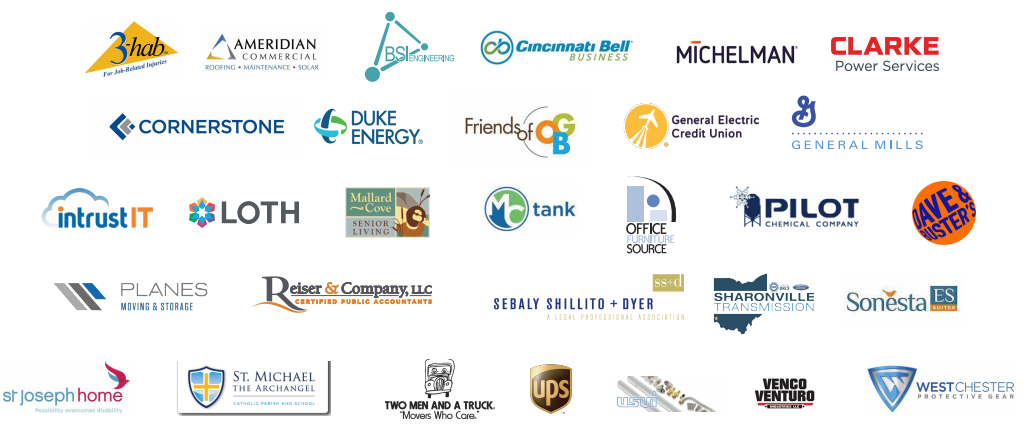 Sponsors' logos on banner